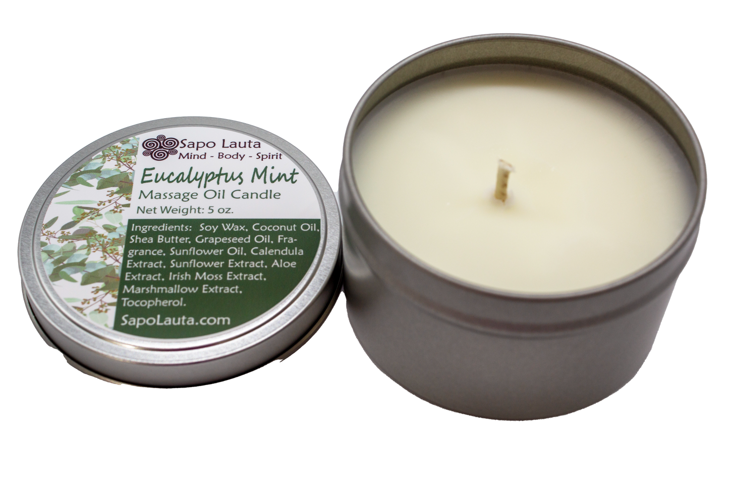 Eucalyptus and Mint Massage Oil Candle