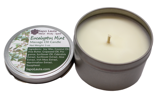 Eucalyptus and Mint Massage Oil Candle