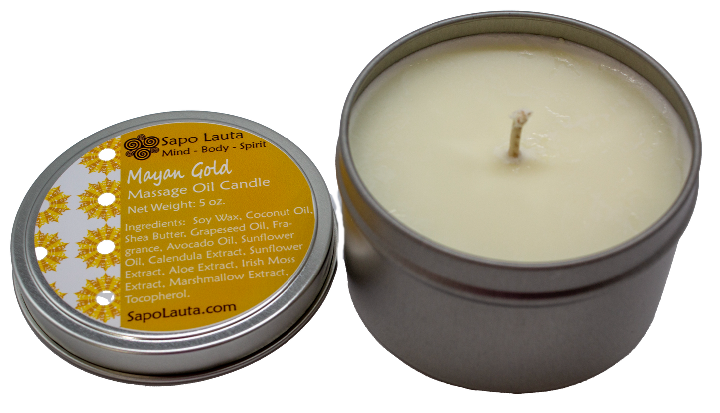 Mayan Gold Massage Oil Candle