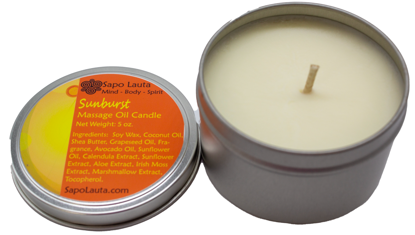 Sunburst Massage Oil Candle