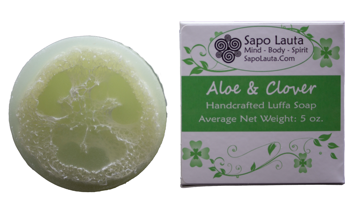 Aloe and Clover Luffa Soap