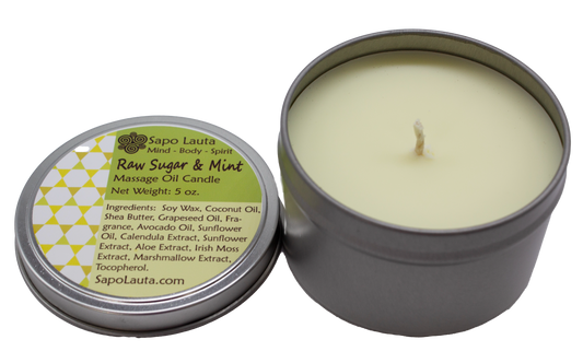 Raw Sugar & Mint Massage Oil Candle
